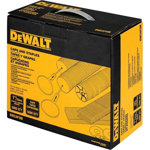 DeWALT - 1" Long x 0.05" Wide, 18 Gauge Crowned Construction Staple - Steel, Galvanized Finish - Benchmark Tooling