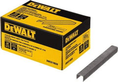 DeWALT - 3/8" Long x 0.0438" Wide, 19 Gauge Crowned Construction Staple - Steel, Galvanized Finish - Benchmark Tooling