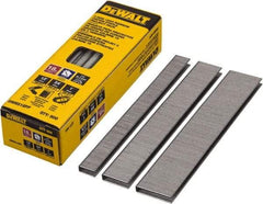 DeWALT - 1/2" Long x 0.05" Wide, 18 Gauge Crowned Construction Staple - Steel, Galvanized Finish, Chisel Point - Benchmark Tooling