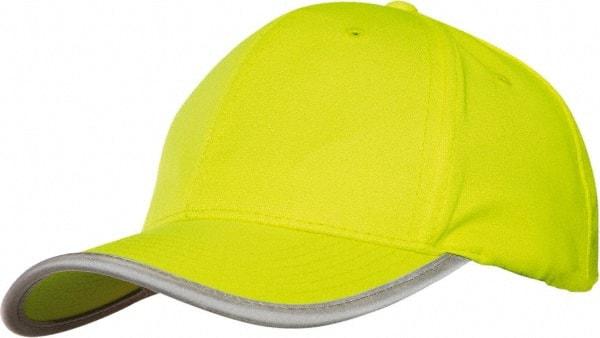 Tingley - Size Universal, High Visibility Slip-On Baseball Cap - Green & Yellow Solid Pattern with Reflective Trim, Polyester - Benchmark Tooling