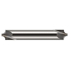 Corner Rounding End Mills - 0.1560″ (5/32″) Radius × 0.0580″ Pilot Diameter Carbide 5° Flare Corner Rounding End Mill DE, 2 Flutes - Exact Industrial Supply