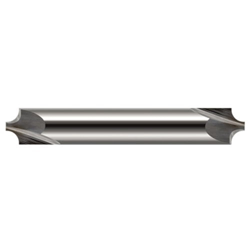 Corner Rounding End Mills - 0.0620″ (1/16″) Radius × 0.1070″ Pilot Diameter Carbide 5° Flare Corner Rounding End Mill DE, 4 Flutes - Exact Industrial Supply