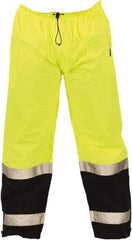 Tingley - Size M Polyurethane on 75 Denier Ripstop Polyester High-Visibility Pants - Snap Closure, No Pockets, 36" to 38" Waist, 29" Inseam, Yellow/Green, ANSI 107-2015 Class E - Benchmark Tooling