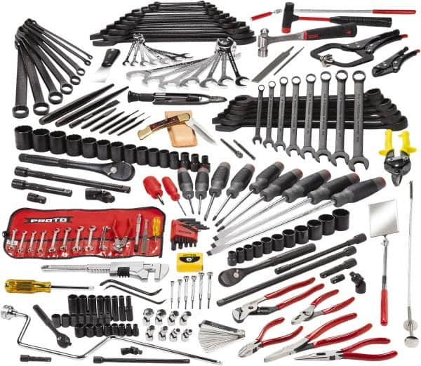 Proto - 199 Piece 1/4, 3/8 & 1/2" Drive Master Tool Set - Tools Only - Benchmark Tooling