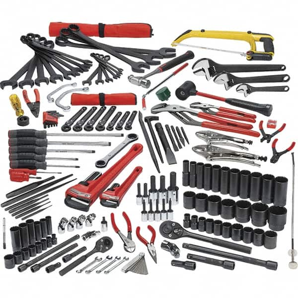 Proto - 172 Piece 1/4, 3/8 & 1/2" Drive Mechanic's Tool Set - Comes in Roller Cabinet - Benchmark Tooling