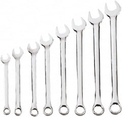 Blackhawk by Proto - 8 Piece, 10mm to 17mm, 6, 12 Point Combination Wrench Set - Metric Measurement Standard, Chrome Finish, Comes in Case - Benchmark Tooling