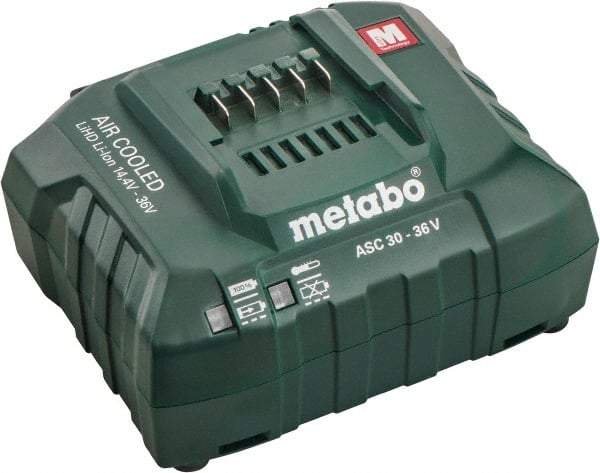 Metabo - 14.4/18/36 Volt, Lithium-Ion Power Tool Charger - 30 min to 1 hr to Charge, AC Wall Outlet Power Source - Benchmark Tooling