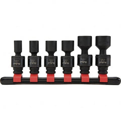 Blackhawk by Proto - 6 Piece 1/4" Drive Impact Socket Set - 6 Points, 1/4" to 9/16" Range, Inch Measurement Standard - Benchmark Tooling