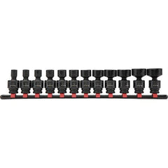 Blackhawk by Proto - 12 Piece 3/8" Drive Impact Socket Set - 6 Points, 5/16" to 1" Range, Inch Measurement Standard - Benchmark Tooling