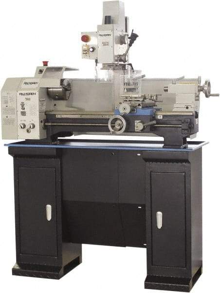 Palmgren - 9" Swing, 21-21/32" Between Centers, 115 Volt, Single Phase Bench Lathe - 3MT Taper, 1 hp, 125 to 2,000 RPM, 1" Bore Diam, 23" Deep x 33-1/2" High x 49" Long - Benchmark Tooling