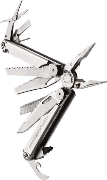 Leatherman - 1 Piece, Multi-Tool Set with 18 Functions - Silver, 6" OAL, 4" Closed Length - Benchmark Tooling