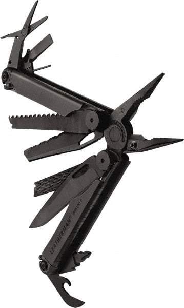 Leatherman - 1 Piece, Multi-Tool Set with 17 Functions - Black, 6" OAL, 4" Closed Length - Benchmark Tooling