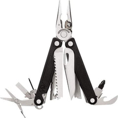 Leatherman - 1 Piece, Multi-Tool Set with 18 Functions - Silver & Black, 6" OAL, 4" Closed Length - Benchmark Tooling