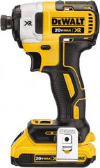 DeWALT - 20 Volt, 1/4" Drive, 152 Ft/Lb Torque, Cordless Impact Driver - Mid-Handle, 2800 RPM, 1 Lithium-Ion Battery Included - Benchmark Tooling