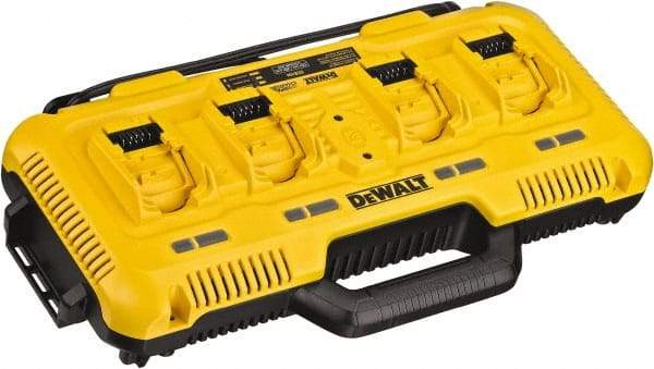 DeWALT - 20 Volt, 4 Battery Lithium-Ion Power Tool Charger - 1 hr & 30 min to Charge, AC Wall Outlet Power Source - Benchmark Tooling