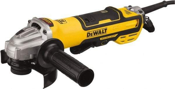 DeWALT - 4-1/2 & 5" Wheel Diam, 10,500 RPM, Corded Angle & Disc Grinder - 5/8-11 Spindle, 120 Volts, 13 Amps - Benchmark Tooling