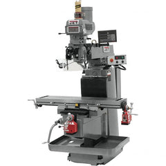 Jet - 54" Table Width x 12" Table Length, Variable Speed Pulley Control, 3 Phase Knee Milling Machine - NST40 Spindle Taper, 5 hp - Benchmark Tooling