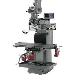 Jet - 54" Table Width x 12" Table Length, Variable Speed Pulley Control, 3 Phase Knee Milling Machine - R8 Spindle Taper, 5 hp - Benchmark Tooling