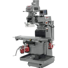 Jet - 54" Table Width x 12" Table Length, Variable Speed Pulley Control, 3 Phase Knee Milling Machine - NST40 Spindle Taper, 5 hp - Benchmark Tooling