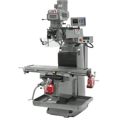 Jet - 54" Table Width x 12" Table Length, Variable Speed Pulley Control, 3 Phase Knee Milling Machine - NST40 Spindle Taper, 5 hp - Benchmark Tooling