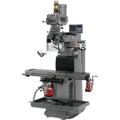 Jet - 54" Table Width x 12" Table Length, Variable Speed Pulley Control, 3 Phase Knee Milling Machine - R8 Spindle Taper, 5 hp - Benchmark Tooling