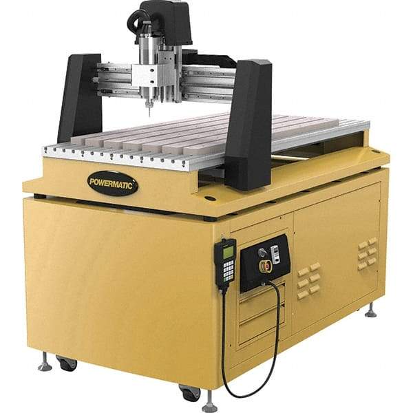 Powermatic - Single Phase, 24,000 RPM, 230 Volt, CNC Mill Drill Machine - 39-11/64" Long x 28-25/64" Wide Table - Benchmark Tooling