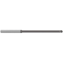 Harvey Tool - Ball End Mills; Mill Diameter (mm): 0.50 ; Mill Diameter (Decimal Inch): 0.0200 ; Number of Flutes: 4 ; Length of Cut (Decimal Inch): 0.0300 ; Material: Solid Carbide ; Overall Length (Inch): 2-1/2 - Exact Industrial Supply