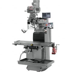 Jet - 54" Table Width x 12" Table Length, Electronic Variable Speed Control, 3 Phase Knee Milling Machine - R8 Spindle Taper, 5 hp - Benchmark Tooling