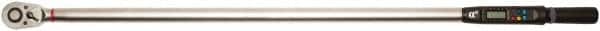 Proto - 3/4" Drive Electronic Torque Wrench - 30 Ft/Lb to 600 Ft/Lb Torque, 0.1 Ft/Lb Graduation, Angle Head - Benchmark Tooling
