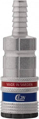 CEJN - Hose Barb ARO Pneumatic Hose Safety Coupler - Steel Zinc Plated, 1/4" Body Diam, 1/4" Hose ID - Benchmark Tooling