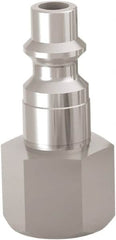 CEJN - 1/4 Female NPT Industrial Pneumatic Hose Connector - Stainless Steel, 1/4" Body Diam - Benchmark Tooling