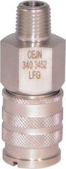CEJN - 1/4 Male NPT Industrial Pneumatic Hose Coupler - Stainless Steel, 1/4" Body Diam - Benchmark Tooling