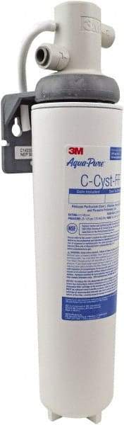 3M Aqua-Pure - 3-3/16" OD, 15-5/32" Cartridge Length, 0.5 Micron Rating Cartridge Filter Assembly - 3/8" Pipe Size, Reduces Particulate, Chlorine Odor, Parasitic Protozoan Cysts & Sediment - Benchmark Tooling