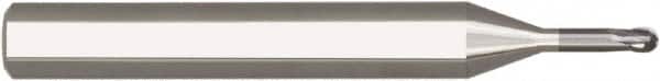 Niagara Cutter - 1mm Diam, 1mm LOC, 2 Flute Solid Carbide Ball End Mill - AlTiN Finish, Single End, 60mm OAL, 6mm Shank Diam, Spiral Flute - Benchmark Tooling