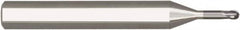Niagara Cutter - 2mm Diam, 2mm LOC, 2 Flute Solid Carbide Ball End Mill - AlTiN Finish, Single End, 60mm OAL, 6mm Shank Diam, Spiral Flute - Benchmark Tooling
