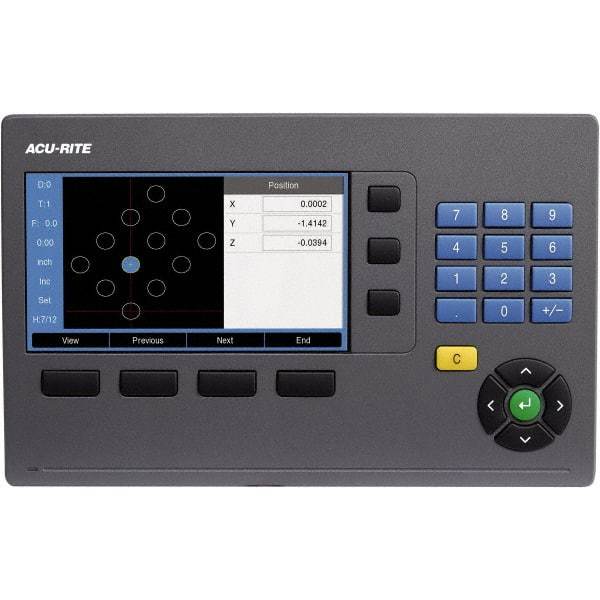 Acu-Rite - 2 Axis, 24" X-Axis Travel, 13" Y-Axis Travel, Milling DRO System - 5µm Resolution, 5µm Accuracy, LCD Color Display - Benchmark Tooling