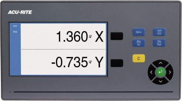 Acu-Rite - 2 Axis, 12" X-Axis Travel, 40" Y-Axis Travel, Lathe DRO System - 5µm Resolution, 5µm Accuracy, LCD Color Display - Benchmark Tooling