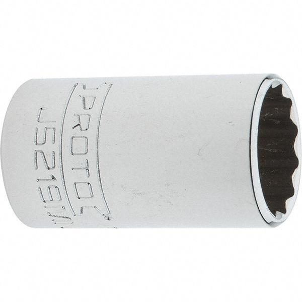 Proto - 3/8" Drive, Intermediate Hand Socket - 12 Points, 1-25/32" OAL, Steel, Full Polish Finish - Benchmark Tooling
