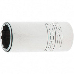 Proto - 3/8" Drive, Intermediate Hand Socket - 12 Points, 1-33/64" OAL, Steel, Full Polish Finish - Benchmark Tooling