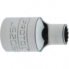 Proto - 9/32", 3/8" Drive, Intermediate Hand Socket - 12 Points, 1-15/64" OAL, Steel, Full Polish Finish - Benchmark Tooling