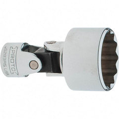 Proto - 1", 3/8" Drive, Intermediate Hand Socket - 12 Points, 2-1/4" OAL, Steel, Full Polish Finish - Benchmark Tooling