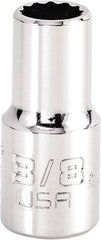 Proto - 3/8", 3/8" Drive, Intermediate Hand Socket - 12 Points, 1-15/64" OAL, Steel, Full Polish Finish - Benchmark Tooling