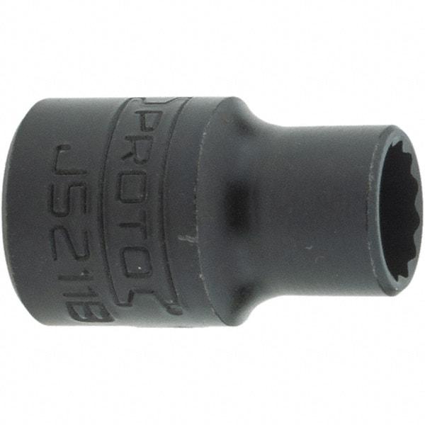 Proto - 11/32", 3/8" Drive, Intermediate Hand Socket - 12 Points, 1-7/64" OAL, Steel, Black Finish - Benchmark Tooling