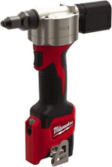 Milwaukee Tool - All up to 3/16" Closed End Rivet Capacity , 2,000 Lb Pull Force Cordless Electric Riveter - 0.8" Stroke Length, 12 Volt, Mandrel Collection, Bare Tool Battery Included - Benchmark Tooling