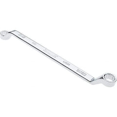 Proto - 3/8" x 7/16" 12 Point Box Wrench - Double End, 19/32" Head Diam x 41/64" Head Thickness, 7-1/2" OAL, Steel, Polished Finish, 15° Offset - Benchmark Tooling