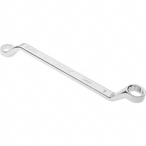 Proto - 15/16" x 1" 12 Point Box Wrench - Double End, 1-11/32" Head Diam x 1-7/16" Head Thickness, 14" OAL, Steel, Polished Finish, 15° Offset - Benchmark Tooling