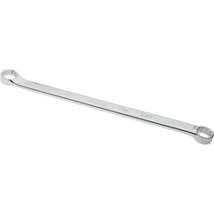 Proto - 7/8" x 1" 12 Point Spline Box Wrench - Double End, 1-17/64" Head Diam x 1-29/64" Head Thickness, 17-3/32" OAL, Steel, Polished Finish, 15° Offset - Benchmark Tooling