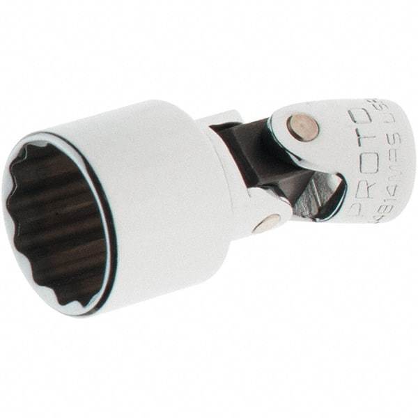 Proto - 1/4" Drive, Standard Hand Socket - 12 Points, 1-17/64" OAL, Steel, Full Polish Finish - Benchmark Tooling
