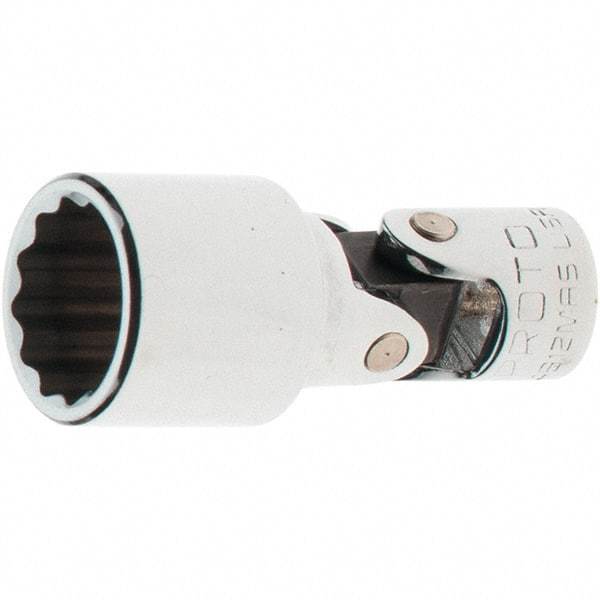 Proto - 1/4" Drive, Standard Hand Socket - 12 Points, 1-17/64" OAL, Steel, Full Polish Finish - Benchmark Tooling
