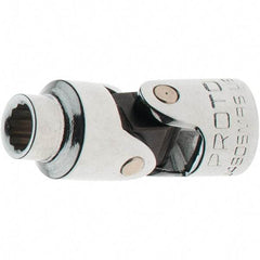 Proto - 1/4" Drive, Standard Hand Socket - 12 Points, 1-17/64" OAL, Steel, Full Polish Finish - Benchmark Tooling